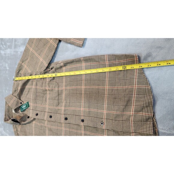 LL Bean Men's Small Wicked Good Flannel Brown Houndstooth Checked NWT - Picture 8 of 10